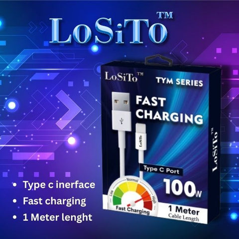 LoSiTo TYM Series 100W Fast Charging Type-C Cable