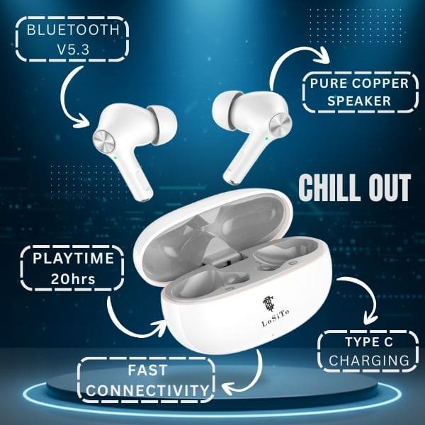 PACK 0F 2 | LoSito Thank You & LoSito Chill Out True Wireless | Long battery | Deep Bass