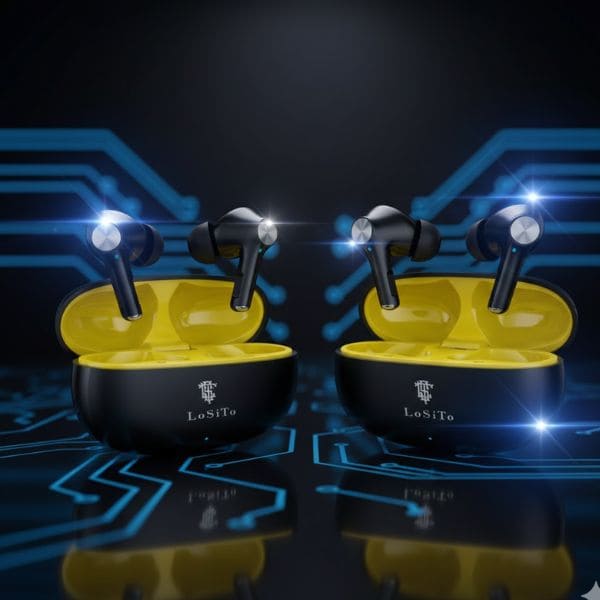 PACK OF 2 | LoSiTo Chillout Earbuds – 20 Hours Backup | Bluetooth 5.3 | C-Type Charging