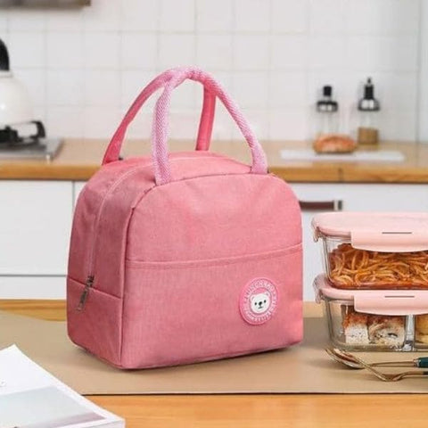Stylish Insulated Lunch Bag With Extra Pocket For unisex and kids