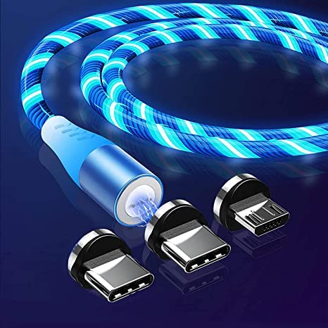 Fast Charging 3 In 1 Magnetic Data Cable With All Phone - My Store