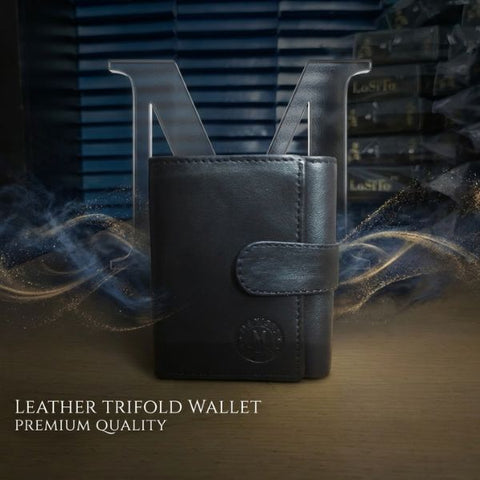 PACK OF 2 :- Men'sLi Premium Leather Trifold Wallet for Men (Geniun Leather)
