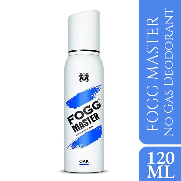 Fogg Master Oak No Gas Deodorant for Men, Long-Lasting Perfume Body Spray, 120 ml