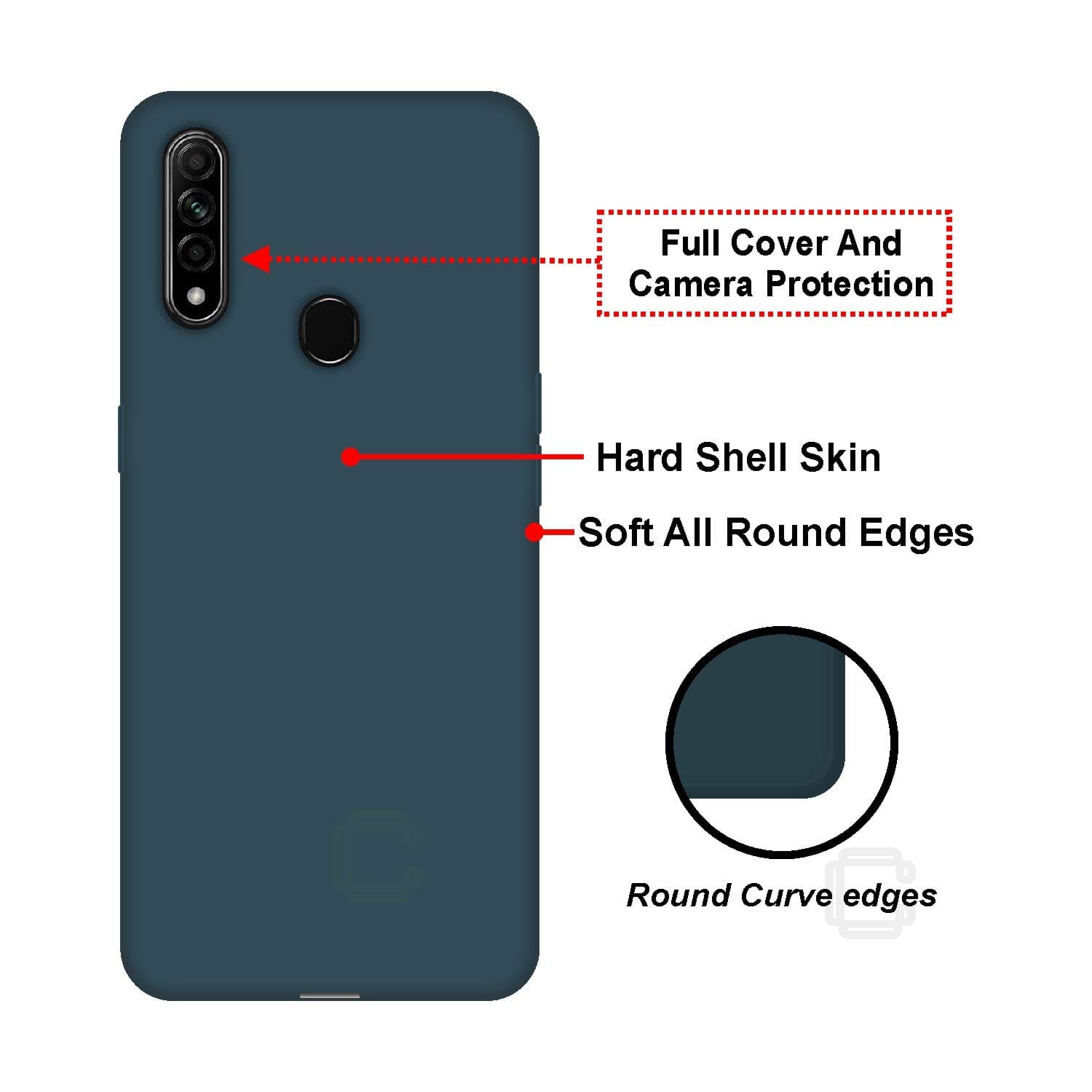 Oppo A31 / A8 Silicone Back Cover – Soft, Flexible