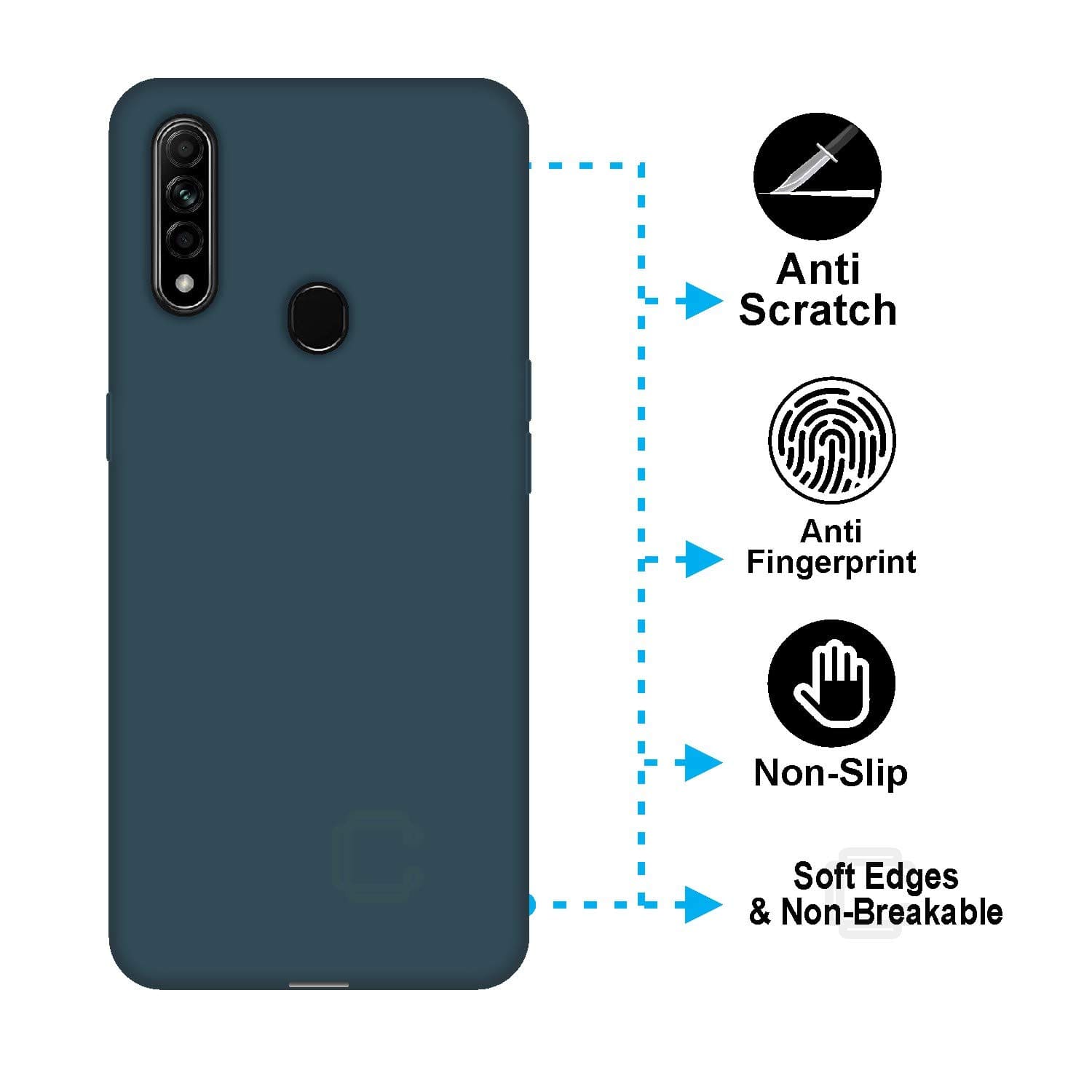 Oppo A31 / A8 Silicone Back Cover – Soft, Flexible