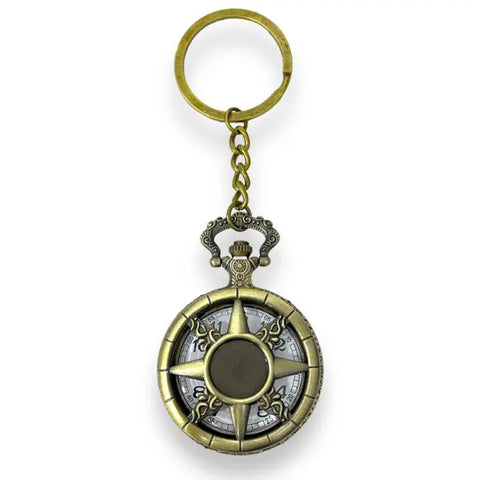 Premium Pocket Watch Metal Keychain Retro Vintage for Gifting with Key Ring - My Store