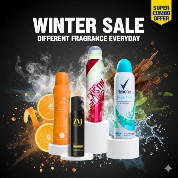 winter combo sale- Lafz Anahita, Existin, ZM Glee, Rexona