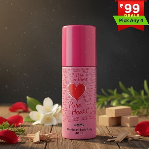₹99 Deals|QRS Pure Heart Deodorant for Women