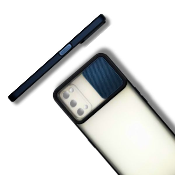 Realme 7 Pro Matte Transparent Back Cover with Blue Border