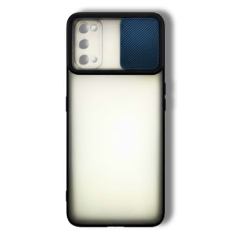Realme 7 Pro Matte Transparent Back Cover with Blue Border