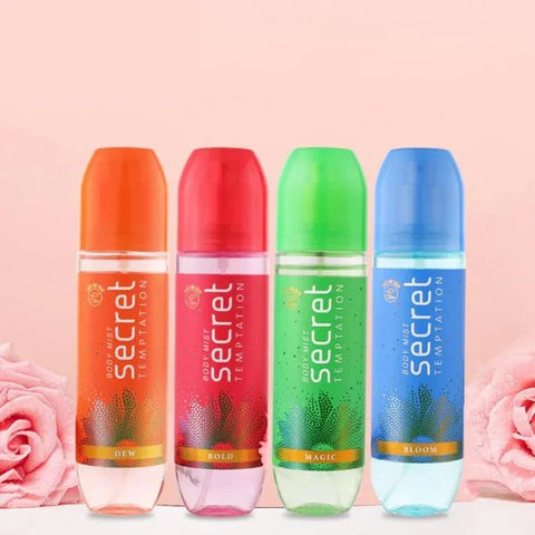 Secret temptation Bloom, Bold, Dew and Magic Body Mist