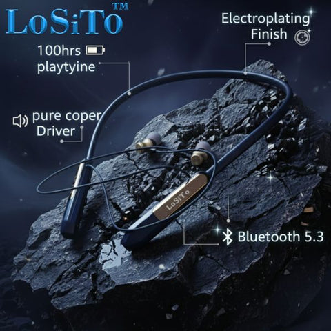 PACK OF 2 |Neckbands LoSiTo Thank You Neckband | 100 hrs Playtime | Pure Copper Speaker