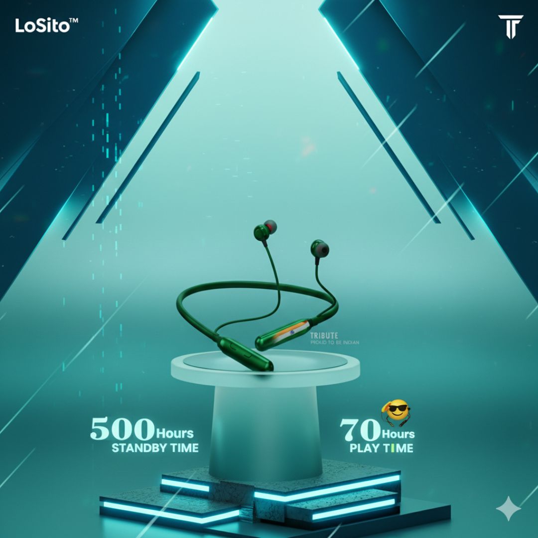 LoSiTo™ Tribute Neckband| Best Bluetooth Neckband| 70 Hours Battery Life