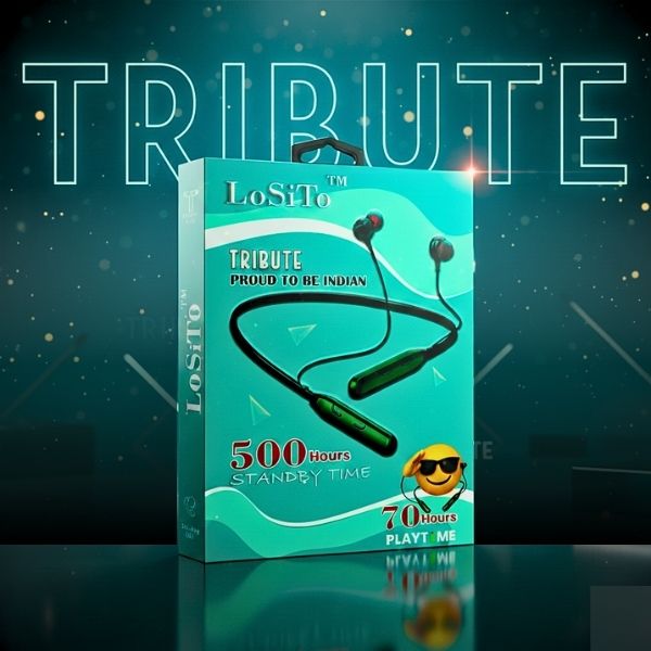 LoSiTo™ Tribute Neckband| Best Bluetooth Neckband| 70 Hours Battery Life