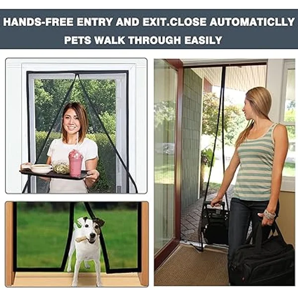 Magnetic Screen Door Fiberglass Mesh Screen Door