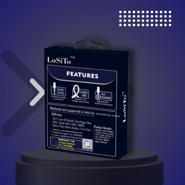 LoSiTo TYM Series 60W Fast Charging Type-C Cable