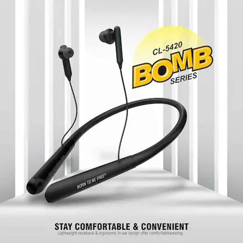 Ubon Bomb Series CL-5420 In Ear Wireless Neckband Upto 20 Hours Playtime V5.0 Bluetooth Headset