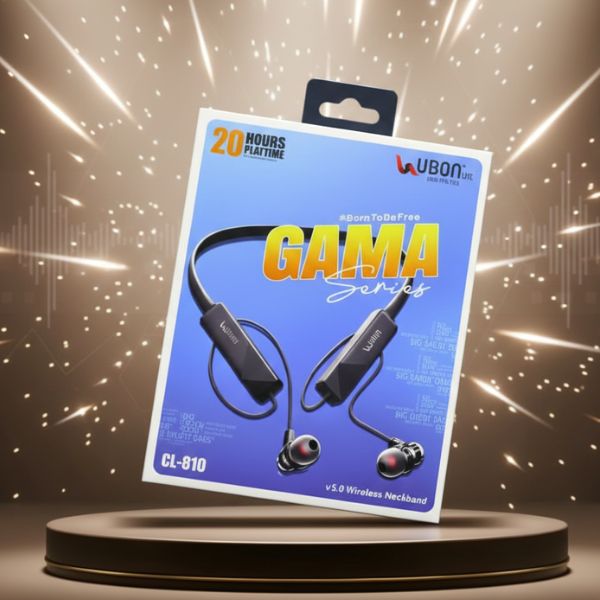 UBON Gama Series CL-810 Wireless Neckband | Lightweight | wider Compatibility