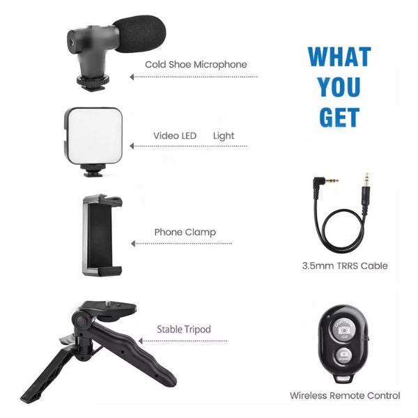 Universal Vlogging Kit for YouTube, Live Streaming & Content Creation