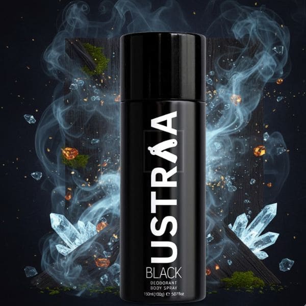 Ustraa Black Deodorant Body Spray for men