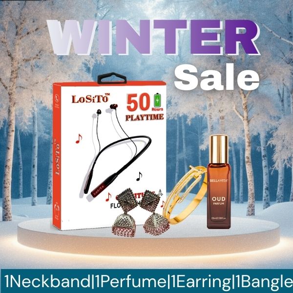 Winter Special Combo Gift Pack – Neckband, Earrings, Perfume & Bangles