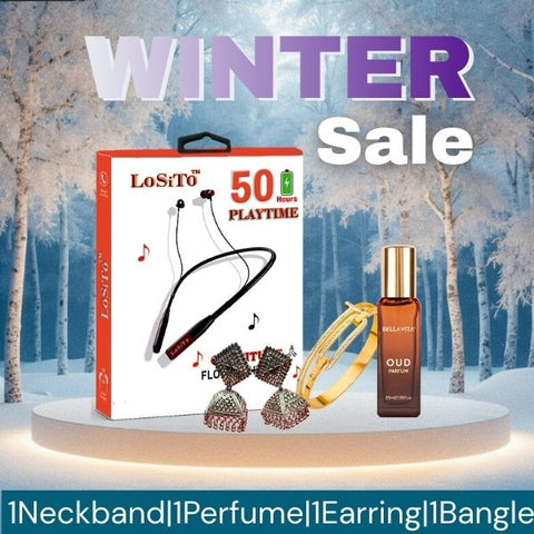 Winter Special Combo Gift Pack – Neckband, Earrings, Perfume & Bangles