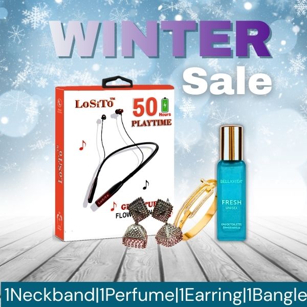 Winter Special Combo Gift Pack – Neckband, Earrings, Perfume & Bangles