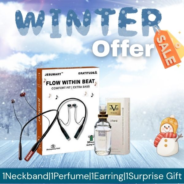 Winter Combo Offer – Jesumart Flow Within Beat Neckband & Versh Perfume Gift Pack