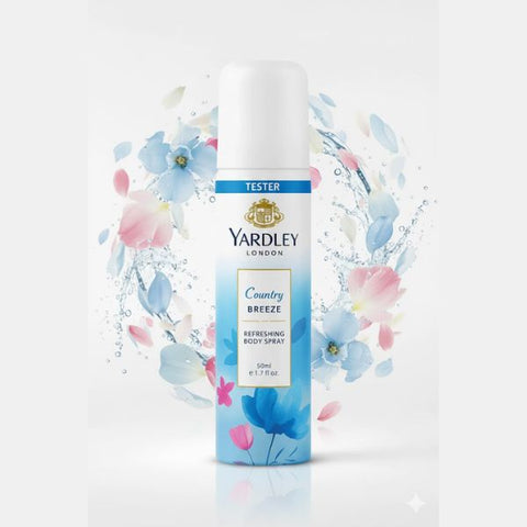 Yardley London Country Breeze Refreshing Body Spray for Women | Compact 50 ml