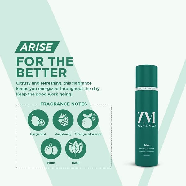 ZM Zayn & Myza Arise No Alcohol Body Spray - For Men & Women